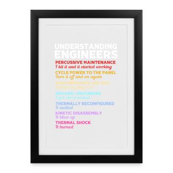 Electrical Engineer Electrician Electrical Engineering - Framed poster (27 × 37 cm) - black - Front