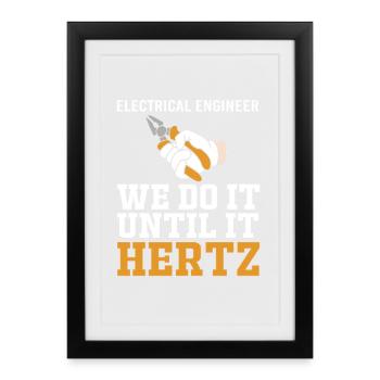Electrical Engineer Electrician Electrical Engineering - Framed poster (27 × 37 cm) - black - Front