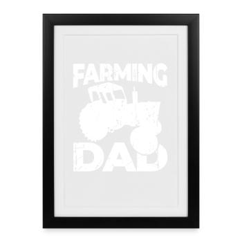 Farming Dad - Framed poster (27 × 37 cm) - black - Front