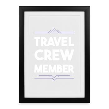 Équipe de voyage - Affiche encadrée (27 × 37 cm) - noir - Devant