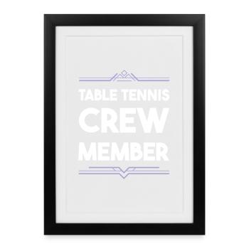 Équipe de tennis de table - Affiche encadrée (27 × 37 cm) - noir - Devant