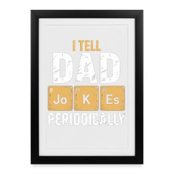 Blagues de papa périodiques Tee - Affiche encadrée (27 × 37 cm) - noir - Devant