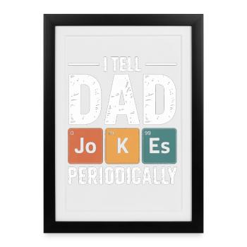 Blagues de papa périodiquement - Affiche encadrée (27 × 37 cm) - noir - Devant