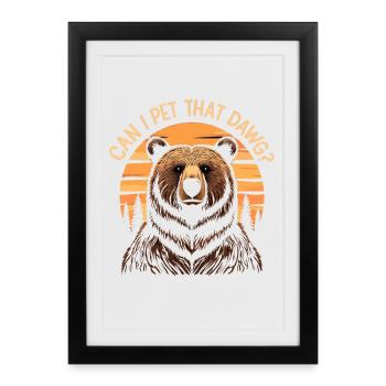 Sunset Bear Saying - Framed poster (27 × 37 cm) - black - Front