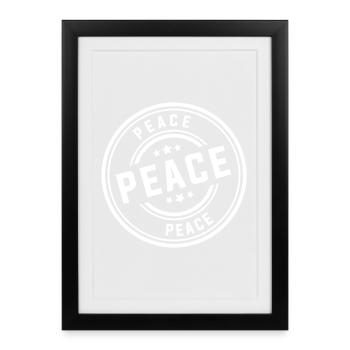 Paix - Affiche encadrée (27 × 37 cm) - noir - Devant
