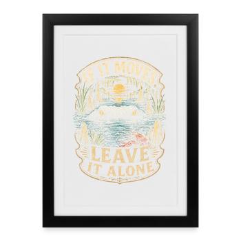Swamp If It Moves Leave It Alone - Framed poster (27 × 37 cm) - black - Front