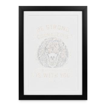 Courageous Lion Faith - Framed poster (27 × 37 cm) - black - Front