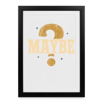 Agnostique mais fatigué drôle drôle d’agnostique cadeau - Affiche encadrée (27 × 37 cm) - noir - Devant