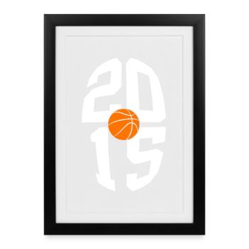 VINTAGE 2015 BASKETBALL 11TH BIRTHDAY - Framed poster (27 × 37 cm) - black - Front