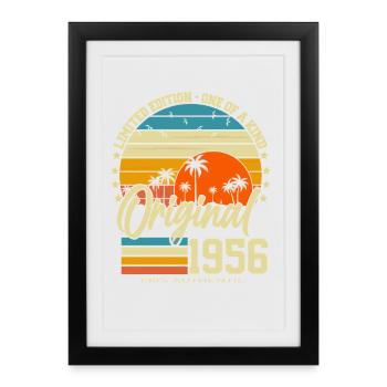 70th Birthday 70 Years 1956 Born - Framed poster (27 × 37 cm) - black - Front