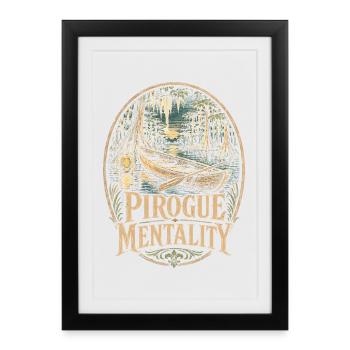 Mentalité de pirogue des marais - Affiche encadrée (27 × 37 cm) - noir - Devant