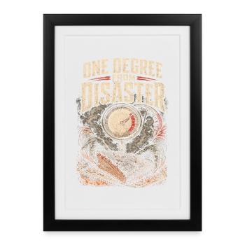 BBQ Competition One Degree From Disaster - Framed poster (27 × 37 cm) - black - Front