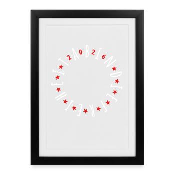Départ vers la liberté 2026 - Abitur - Cadeau - Affiche encadrée (27 × 37 cm) - noir - Devant