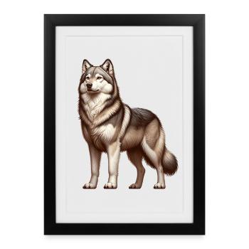 Wolfhound - Affiche encadrée (27 × 37 cm) - noir - Devant
