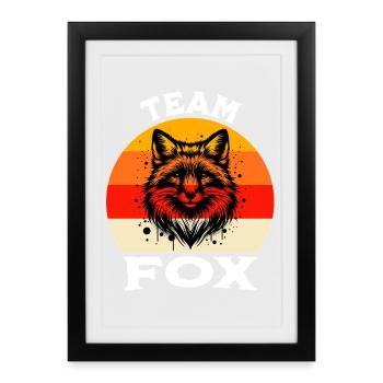 Team Red Fox Fox - Framed poster (27 × 37 cm) - black - Front