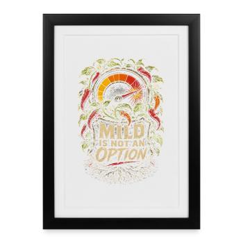 Les producteurs de piments cultiver des piments doux ne sont pas une option - Affiche encadrée (27 × 37 cm) - noir - Devant