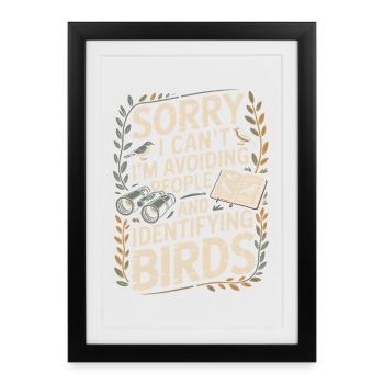Vogelnerd: Dodge & Recognize Birds - Framed poster (27 × 37 cm) - black - Front