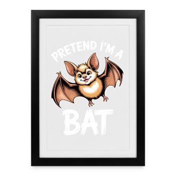 Bat Sayings Funny Bat Gift - Framed poster (27 × 37 cm) - black - Front