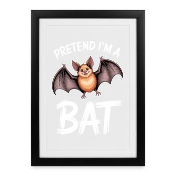 Bat Sayings Funny Bat Gift - Framed poster (27 × 37 cm) - black - Front
