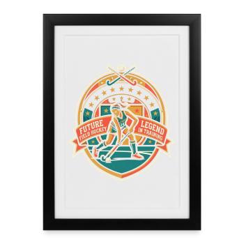 Future hockey legend in training - Framed poster (27 × 37 cm) - black - Front
