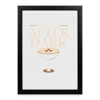 Espresso martini social club cocktail gift - Framed poster (27 × 37 cm) - black - Front