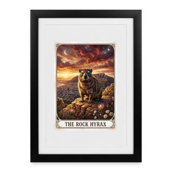 Carte de tarot Rock Hyrax - Affiche encadrée (27 × 37 cm) - noir - Devant