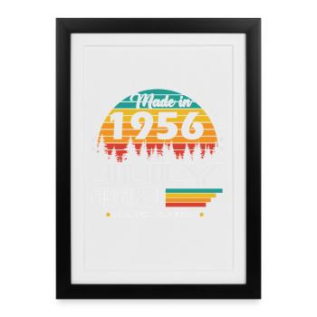 July 1956 Vintage Birthday Vintage Retro - Framed poster (27 × 37 cm) - black - Front