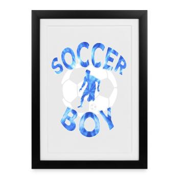 FUßBALLER SOCCER BOY FUßBALL - Framed poster (27 × 37 cm) - black - Front