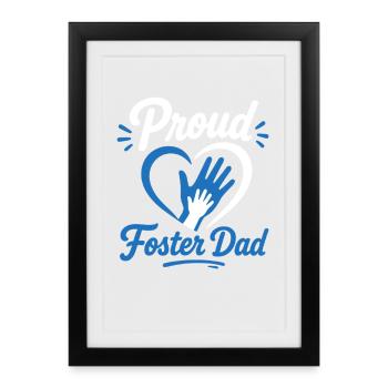 Papa d’accueil fier - Affiche encadrée (27 × 37 cm) - noir - Devant