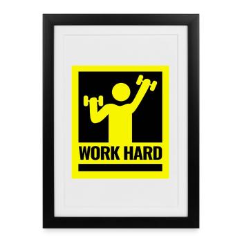 Strength Training Motivational Design - Framed poster (27 × 37 cm) - black - Front