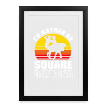 Square Dance - Framed poster (27 × 37 cm) - black - Front