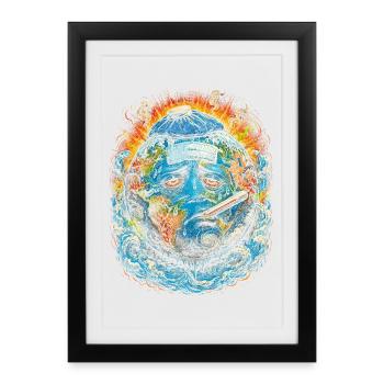 Changement climatique Réchauffement climatique Protection de l’environnement - Affiche encadrée (27 × 37 cm) - noir - Devant