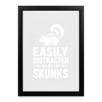 Dictons de moufettes Drôle de cadeau de mouffettes - Affiche encadrée (27 × 37 cm) - noir - Devant