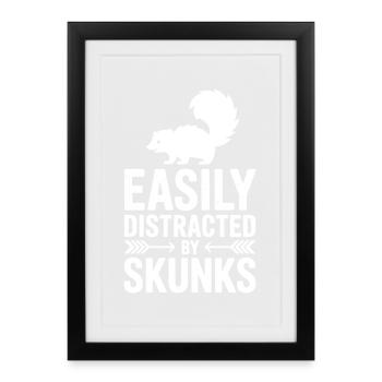 Dictons de moufettes Drôle de cadeau de mouffettes - Affiche encadrée (27 × 37 cm) - noir - Devant