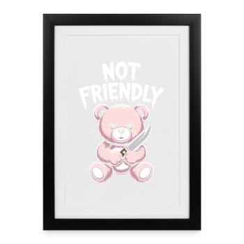 Not Friendly Introvert Antisocial Loner - Framed poster (27 × 37 cm) - black - Front
