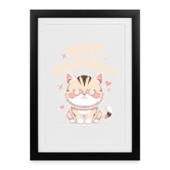 Not Friendly Introvert Antisocial Loner - Framed poster (27 × 37 cm) - black - Front