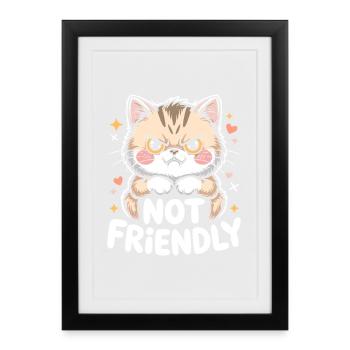Not Friendly Introvert Antisocial Loner - Framed poster (27 × 37 cm) - black - Front