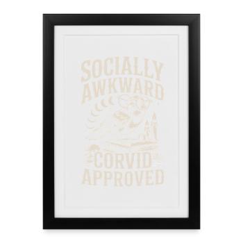 Socially Awkward Owls Design - Framed poster (27 × 37 cm) - black - Front