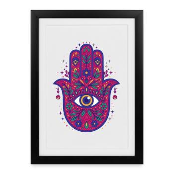 Spiritualité Géométrie sacrée Fleur de lotus - Affiche encadrée (27 × 37 cm) - noir - Devant