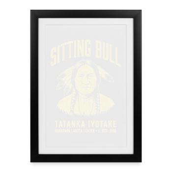 Sitting Bull Tatanka Iyotake - Framed poster (27 × 37 cm) - black - Front