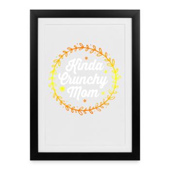 Crunchy Mom - Framed poster (27 × 37 cm) - black - Front