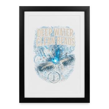 Underwater Welder Deep Water Clean Beads - Framed poster (27 × 37 cm) - black - Front