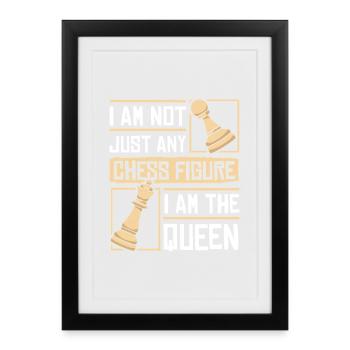 Chess Chess Player Chessboard - Framed poster (27 × 37 cm) - black - Front