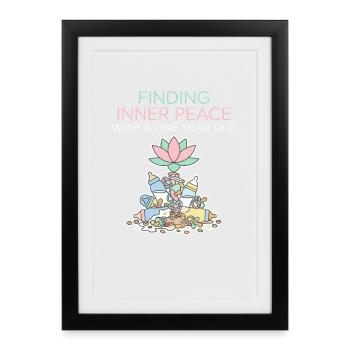Finding Inner Peace With a One Year Old - Framed poster (27 × 37 cm) - black - Front