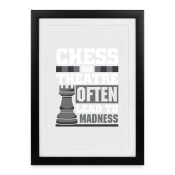 Chess Chess Player Chessboard - Framed poster (27 × 37 cm) - black - Front