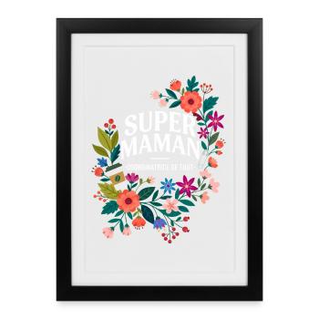 Super Maman Coordinatrice de Tout - Affiche encadrée (27 × 37 cm) - noir - Devant