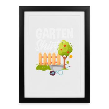 Garten Gärtner Pflanzen - Gerahmtes Poster (27 × 37 cm) - Schwarz - Vorne