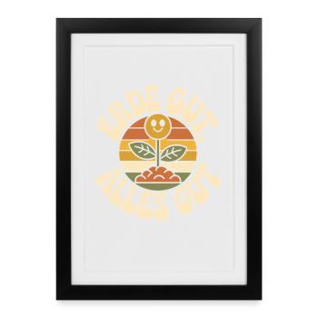 Terre Bonne Toute Bonne Protection de l’Environnement Nature Mère Terre - Affiche encadrée (27 × 37 cm) - noir - Devant