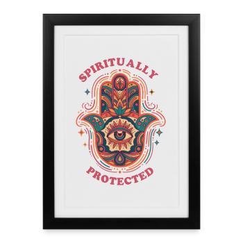 Spirituality Spiritually Protected Sacred Geometry - Framed poster (27 × 37 cm) - black - Front