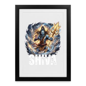 Lord Shiva – Mythological Deity - Framed poster (27 × 37 cm) - black - Front